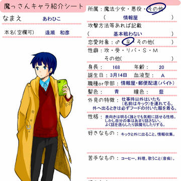 魔っさんキャラ紹介シート（あわひこ）