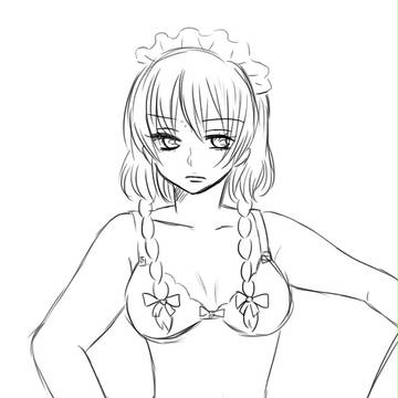 咲夜さんの着替え(落書き)
