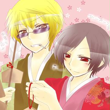 【DRRR!!】2014年年賀状イラスト【黒バス】
