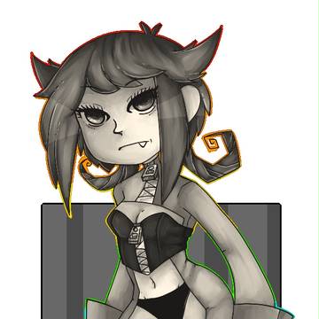 モノクロの女性