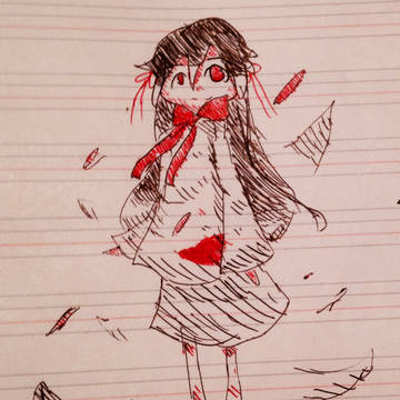 グロ系描けない俺が授業中グロ系に挑戦してみた。