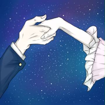 夜空の下