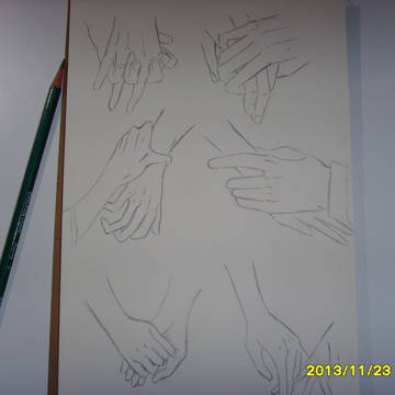 临摹啊 毕竟我咋会画出这么有感的手~