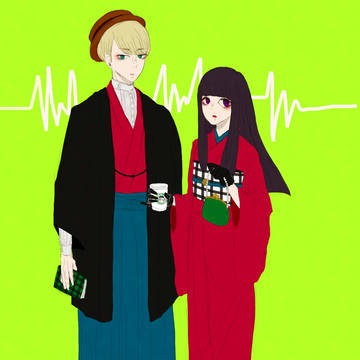 ヒールと本とギンガムチェック