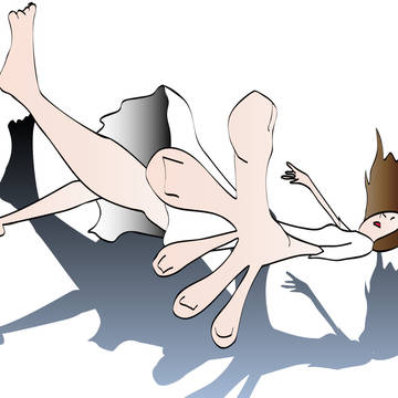 落下する子