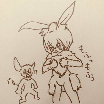 もふもふするユキちゃん