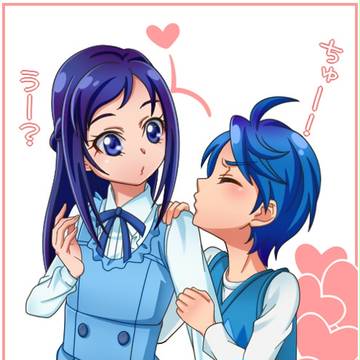 背伸びしてちゅー