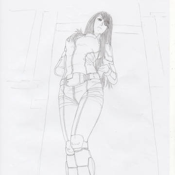 ある連邦軍の美人エースパイロット（ラフ）