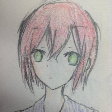 色鉛筆な鏡花ちゃん。
