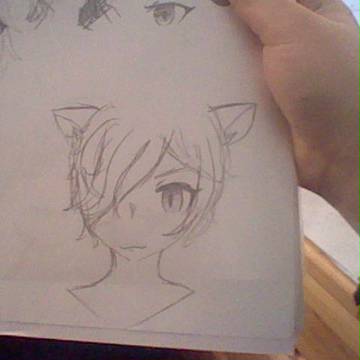 猫男かいてみた（下書き）