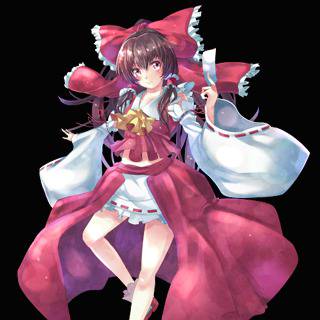 「東方矛盾葎」用に描いた「博麗霊夢」のデザイン