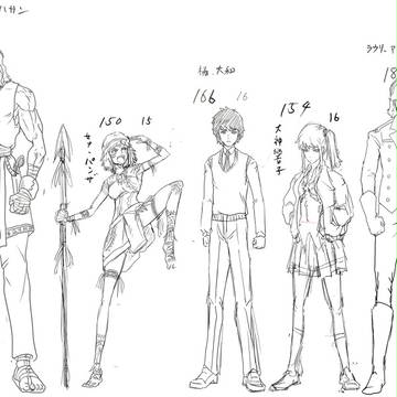 ノベルゲー　メインキャラ　仮ラフ案
