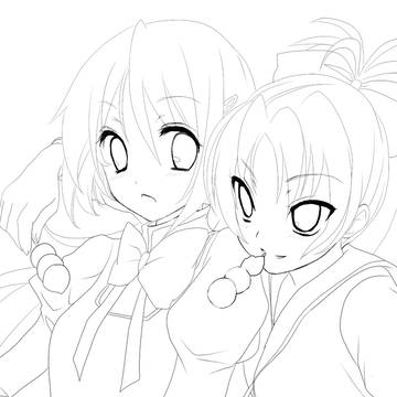杏さや　塗り絵用