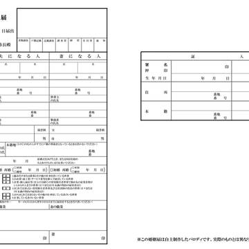 【フリー素材】BL向け婚姻届風用紙