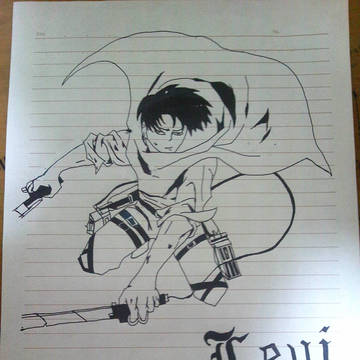 リヴァイ兵長 ペンで描いてみた( ̄▽ ̄)