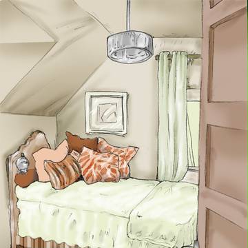 【素材】屋根裏部屋【背景】