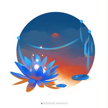 九莲-睡莲·蓝