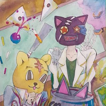 顔隠して噂話