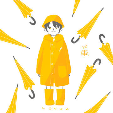 落書き-雨