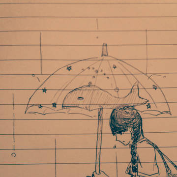 落書き 「雨よけ」