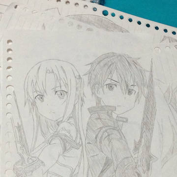 キリト アスナ 模写