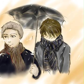 跟风@雪中情侣