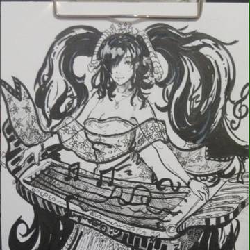 初音（黑白装饰画）