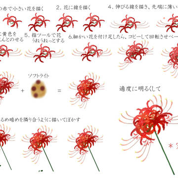それっぽい彼岸花の描き方