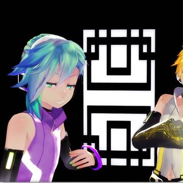 【MMD】ちび美風＋鏡音