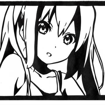 【切り絵】 中野梓 【けいおん】
