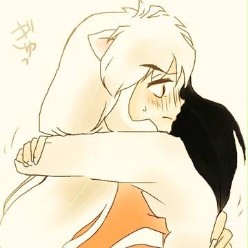照れ犬