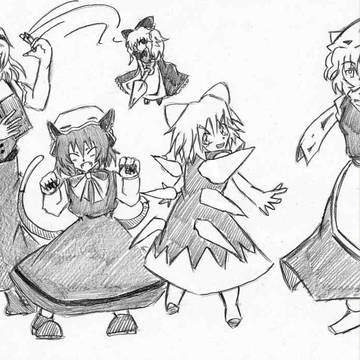 東方妖々夢(1面、2面、3面の中ボスとボスさん達)