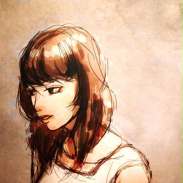 女の子らくがき