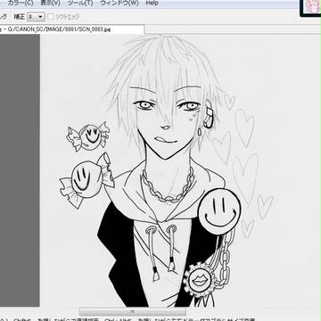 デジタルで描いてみた((途中