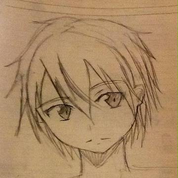 キリトくん、落書き、１０分で！