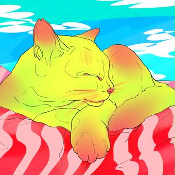 のんびり猫の日を味わう