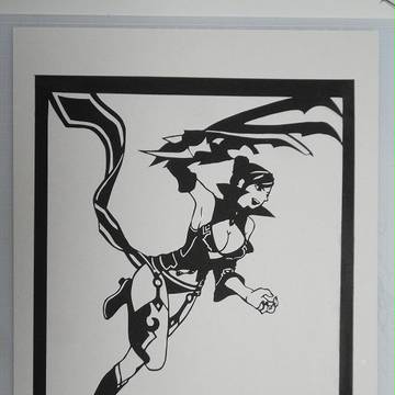 【切り絵】レッドストーン　闘士