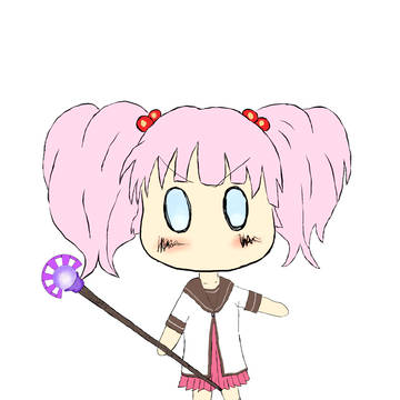 ちなつ、杖装備