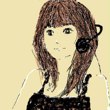 音楽聞いてる女の子
