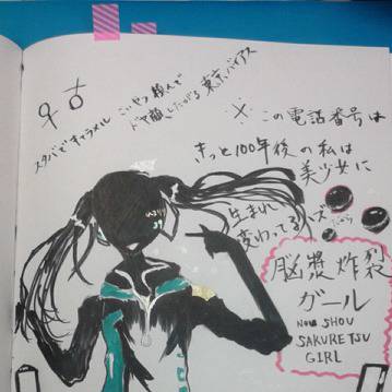 脳漿炸裂ガール描いてみました