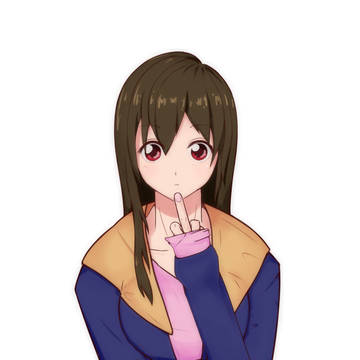 指を立てた人