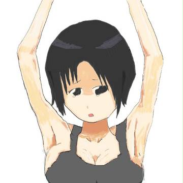 手を万歳の状態で拘束