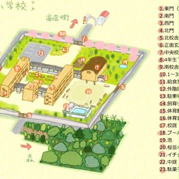 【61HR】うぐいす小学校校内図