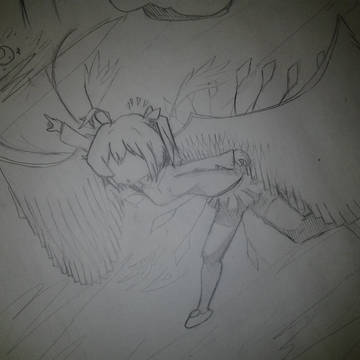 朱雀六花  鉛筆画