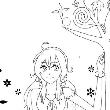 デジタル線画…？緑さん