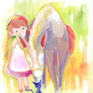 こどもと動物のイラストつめあわせ