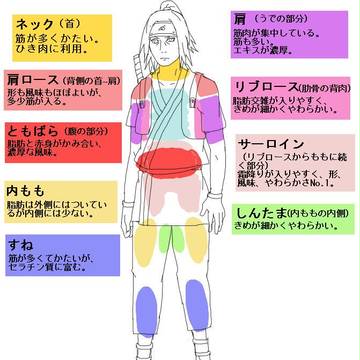 主なフー肉の部位