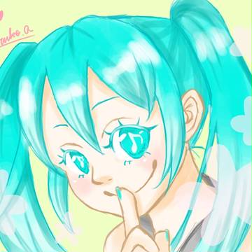 ミクの日落描き