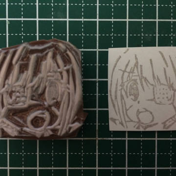 消しゴムはんこ・アナスタシア