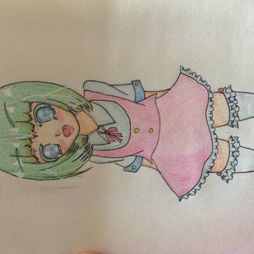 色鉛筆 オリキャラちゃん